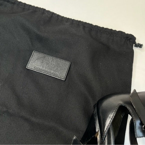 Alexander WANG Stella Black Textured Leather Sexy Buckle Sandals Stilettos Heels - Picture 16 of 16